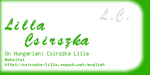 lilla csirszka business card